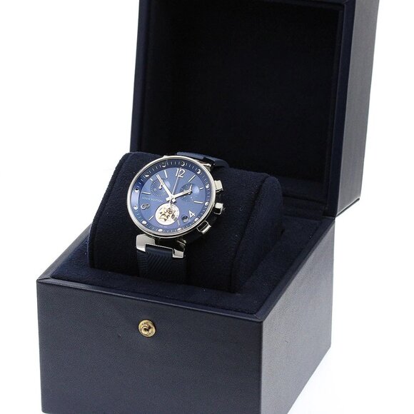LOUIS VUITTON Tambour Moon Star QA034 Chronograph Navy Dial Quartz Men's_900458 - Picture 3 of 6